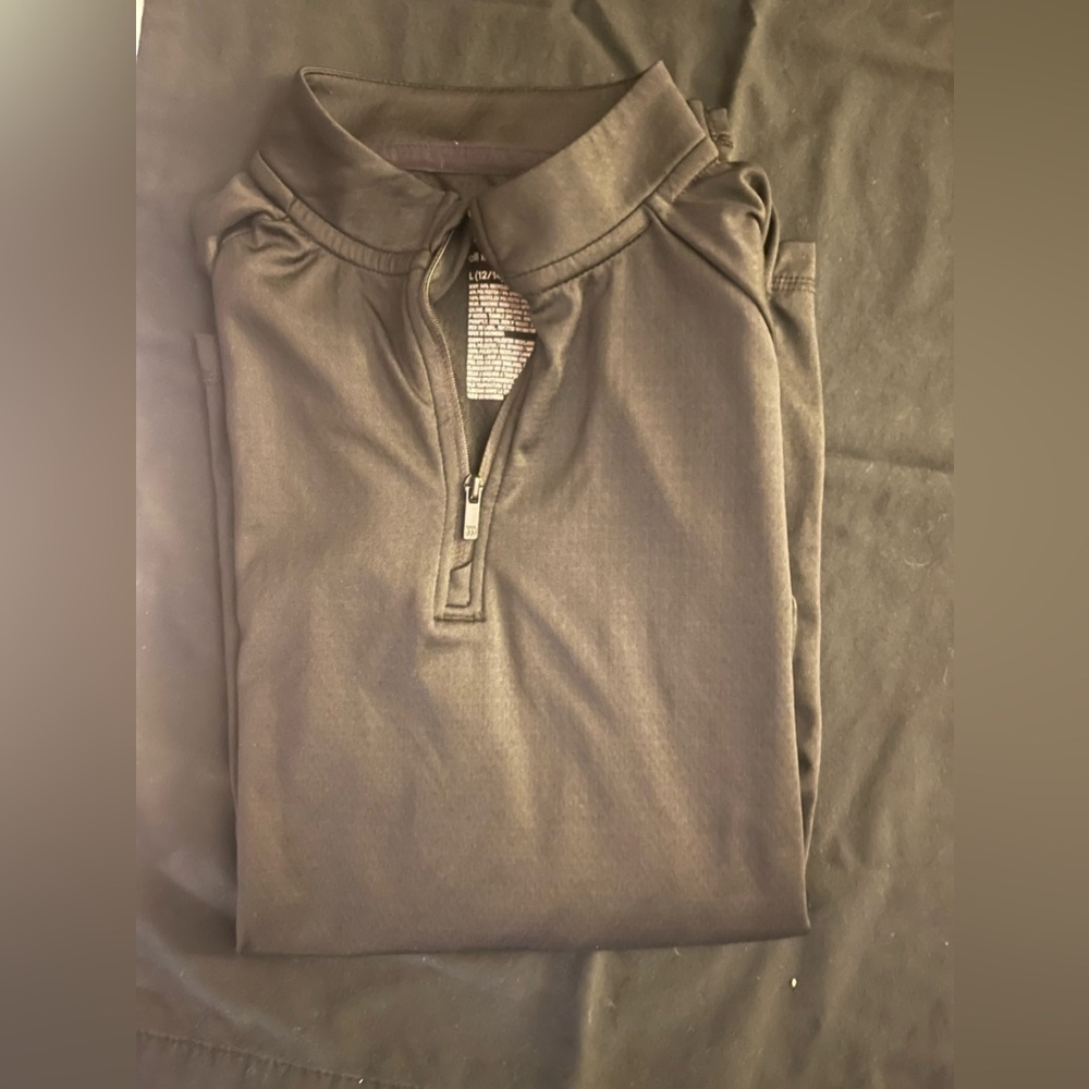 All in motion black half zipper pullover. Boys size L(12/14) new without tags